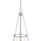 Z-Lite Prescott 12" 3-Light Brushed Nickel Pendant Light With Clear Glass Shade