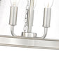 Z-Lite Prescott 12" 3-Light Brushed Nickel Pendant Light With Clear Glass Shade