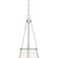 Z-Lite Prescott 12" 3-Light Brushed Nickel Pendant Light With Clear Glass Shade