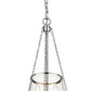 Z-Lite Prescott 12" 3-Light Polished Nickel Pendant Light With Clear Glass Shade