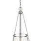 Z-Lite Prescott 12" 3-Light Polished Nickel Pendant Light With Clear Glass Shade