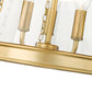 Z-Lite Prescott 12" 3-Light Rubbed Brass Pendant Light With Clear Glass Shade