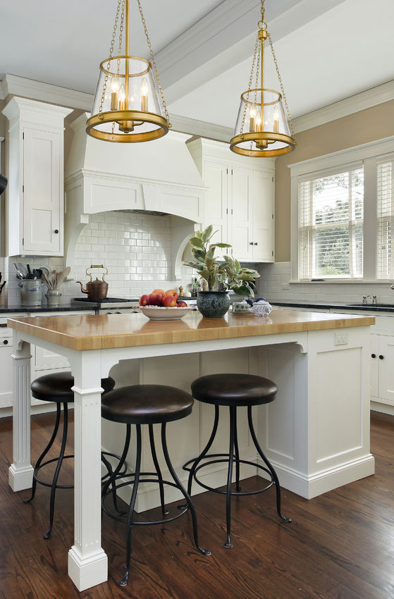 Z-Lite Prescott 12" 3-Light Rubbed Brass Pendant Light With Clear Glass Shade