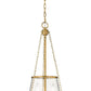 Z-Lite Prescott 12" 3-Light Rubbed Brass Pendant Light With Clear Glass Shade