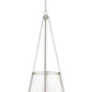 Z-Lite Prescott 18" 4-Light Brushed Nickel Pendant Light With Clear Glass Shade