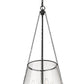 Z-Lite Prescott 18" 4-Light Matte Black Pendant Light With Clear Glass Shade