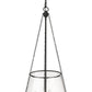 Z-Lite Prescott 18" 4-Light Matte Black Pendant Light With Clear Glass Shade