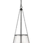 Z-Lite Prescott 18" 4-Light Matte Black Pendant Light With Clear Glass Shade