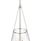 Z-Lite Prescott 18" 4-Light Polished Nickel Pendant Light With Clear Glass Shade