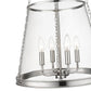 Z-Lite Prescott 18" 4-Light Polished Nickel Pendant Light With Clear Glass Shade