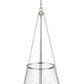 Z-Lite Prescott 18" 4-Light Polished Nickel Pendant Light With Clear Glass Shade
