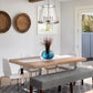 Z-Lite Prescott 18" 4-Light Polished Nickel Pendant Light With Clear Glass Shade