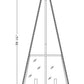 Z-Lite Prescott 18" 4-Light Polished Nickel Pendant Light With Clear Glass Shade