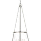 Z-Lite Prescott 18" 4-Light Polished Nickel Pendant Light With Clear Glass Shade