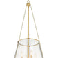 Z-Lite Prescott 18" 4-Light Rubbed Brass Pendant Light With Clear Glass Shade