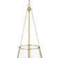 Z-Lite Prescott 18" 4-Light Rubbed Brass Pendant Light With Clear Glass Shade