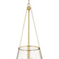 Z-Lite Prescott 18" 4-Light Rubbed Brass Pendant Light With Clear Glass Shade