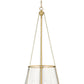 Z-Lite Prescott 18" 4-Light Rubbed Brass Pendant Light With Clear Glass Shade