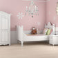 Z-Lite Princess Chandeliers 17" 4-Light Matte White Steel Chandelier