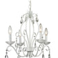 Z-Lite Princess Chandeliers 17" 4-Light Matte White Steel Chandelier