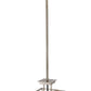 Z-Lite Quadra 8" 1-Light Brushed Nickel and Black Steel Mini Pendant Light