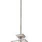 Z-Lite Quadra 8" 1-Light Brushed Nickel and Black Steel Mini Pendant Light