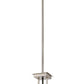 Z-Lite Quadra 8" 1-Light Brushed Nickel and Black Steel Mini Pendant Light