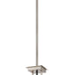 Z-Lite Quadra 8" 1-Light Brushed Nickel and Black Steel Mini Pendant Light