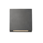 Z-Lite Quadrate 10" 1-Light LED Black Outdoor Wall Sconce With Sandblast Glass Shade