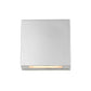 Z-Lite Quadrate 10" 1-Light LED Silver Outdoor Wall Sconce With Sandblast Glass Shade