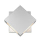Z-Lite Quadrate 10" 2-Light LED Silver Outdoor Wall Sconce With Sandblast Glass Shade