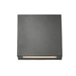 Z-Lite Quadrate 11" 2-Light LED Black Outdoor Wall Sconce With Sandblast Glass Shade