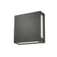 Z-Lite Quadrate 11" 2-Light LED Black Outdoor Wall Sconce With Sandblast Glass Shade