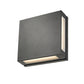 Z-Lite Quadrate 11" 2-Light LED Black Outdoor Wall Sconce With Sandblast Glass Shade