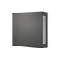 Z-Lite Quadrate 11" 2-Light LED Black Outdoor Wall Sconce With Sandblast Glass Shade