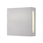 Z-Lite Quadrate 11" 2-Light LED Silver Outdoor Wall Sconce With Sandblast Glass Shade