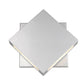Z-Lite Quadrate 11" 2-Light LED Silver Outdoor Wall Sconce With Sandblast Glass Shade
