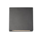 Z-Lite Quadrate 12" 1-Light LED Black Outdoor Wall Sconce With Sandblast Glass Shade