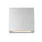 Z-Lite Quadrate 12" 1-Light LED Silver Outdoor Wall Sconce With Sandblast Glass Shade