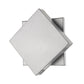 Z-Lite Quadrate 12" 1-Light LED Silver Outdoor Wall Sconce With Sandblast Glass Shade