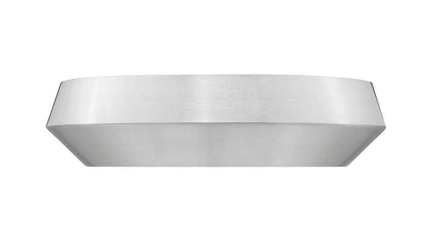 Z-Lite Quasars 12" 1-Light LED-Integrated Brushed Nickel Steel Frame White Acrylic Shade Flush Mount Lighting