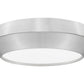 Z-Lite Quasars 12" 1-Light LED-Integrated Brushed Nickel Steel Frame White Acrylic Shade Flush Mount Lighting