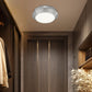 Z-Lite Quasars 12" 1-Light LED-Integrated Brushed Nickel Steel Frame White Acrylic Shade Flush Mount Lighting