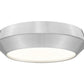Z-Lite Quasars 12" 1-Light LED-Integrated Brushed Nickel Steel Frame White Acrylic Shade Flush Mount Lighting