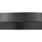 Z-Lite Quasars 12" 1-Light LED-Integrated Matte Black Steel Frame White Acrylic Shade Flush Mount Lighting