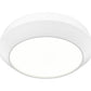 Z-Lite Quasars 12" 1-Light LED-Integrated Matte White Steel Frame White Acrylic Shade Flush Mount Lighting