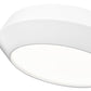 Z-Lite Quasars 12" 1-Light LED-Integrated Matte White Steel Frame White Acrylic Shade Flush Mount Lighting