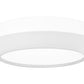 Z-Lite Quasars 12" 1-Light LED-Integrated Matte White Steel Frame White Acrylic Shade Flush Mount Lighting