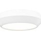 Z-Lite Quasars 12" 1-Light LED-Integrated Matte White Steel Frame White Acrylic Shade Flush Mount Lighting