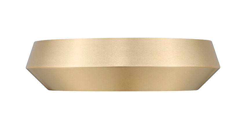 Z-Lite Quasars 12" 1-Light LED-Integrated Modern Gold Steel Frame White Acrylic Shade Flush Mount Lighting